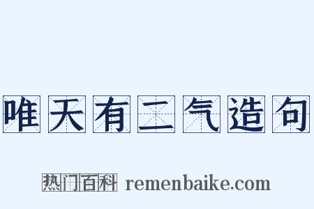 唯天有二气造句是什么意思的图片